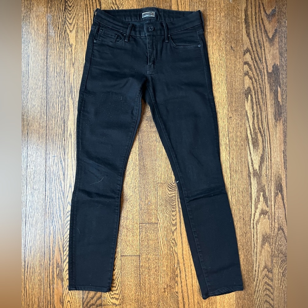 MOTHER Black Jeans Skinny Fit The Looker